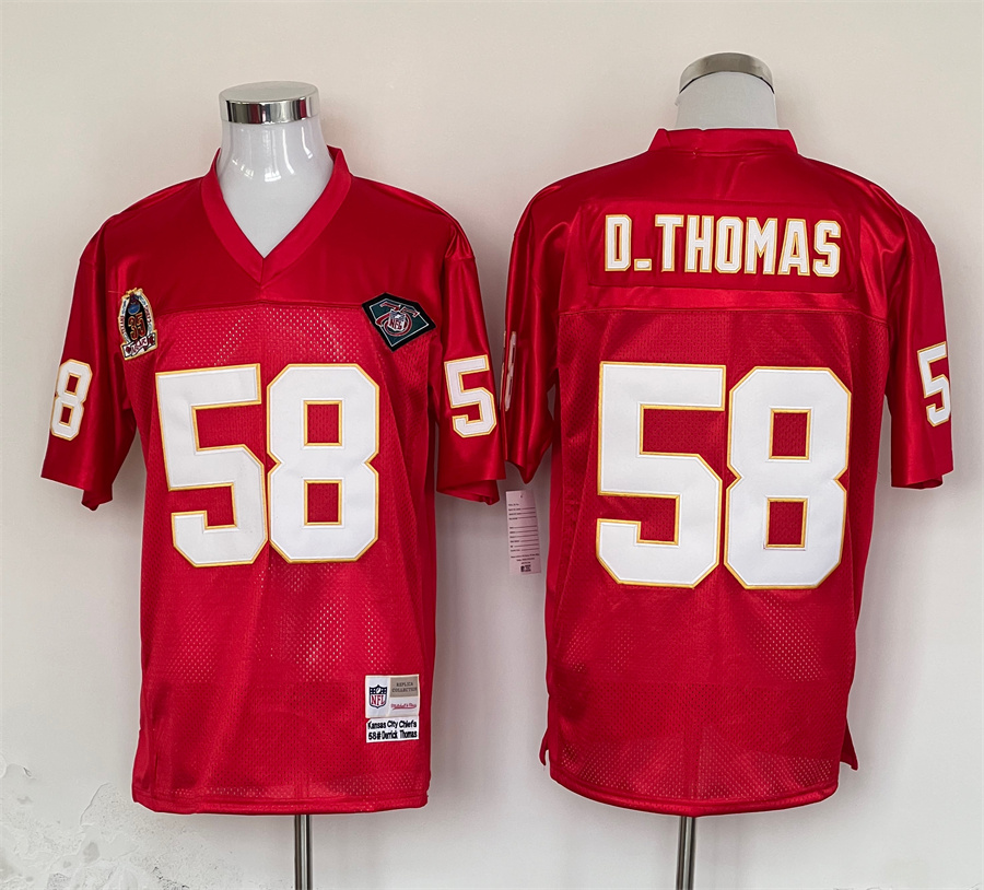 Men's Kansas City Chiefs Derrick Thomas Mitchell & Ness Red Legacy Jersey